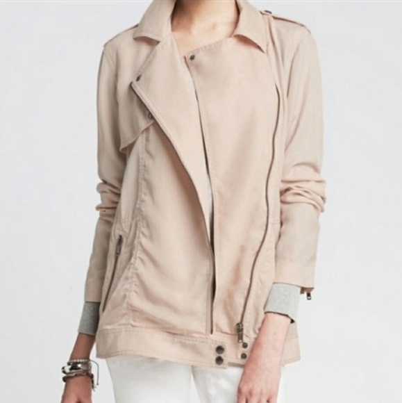 Like new!  Banana Republic Pink Moto Jacket - Picture 1 of 4